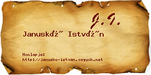 Januskó István névjegykártya