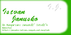 istvan janusko business card